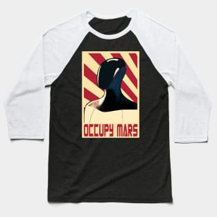 Occupy Mars Tesla Bot Baseball T-Shirt